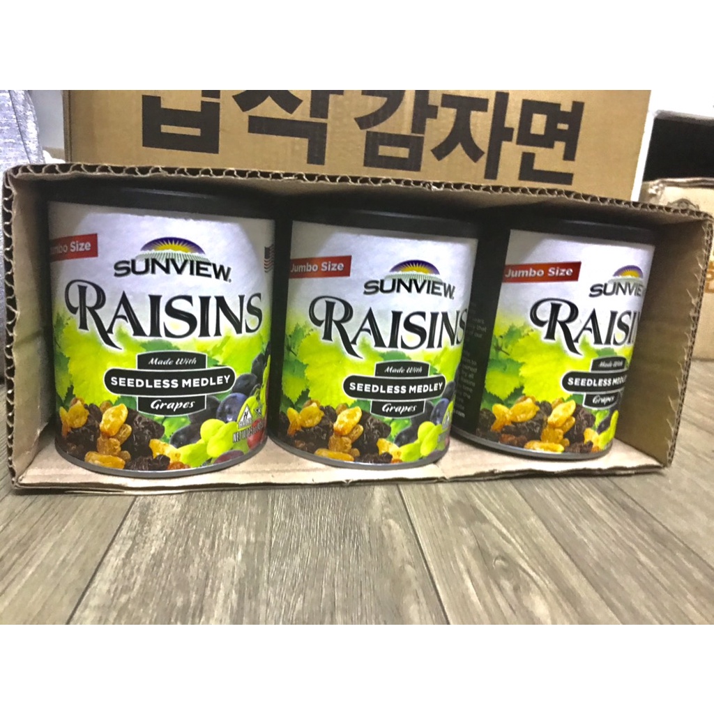 [DateT5/ 2023] Nho Khô Mỹ Không Hạt (Nho Thập Cẩm)  Sunview Raisins 425g