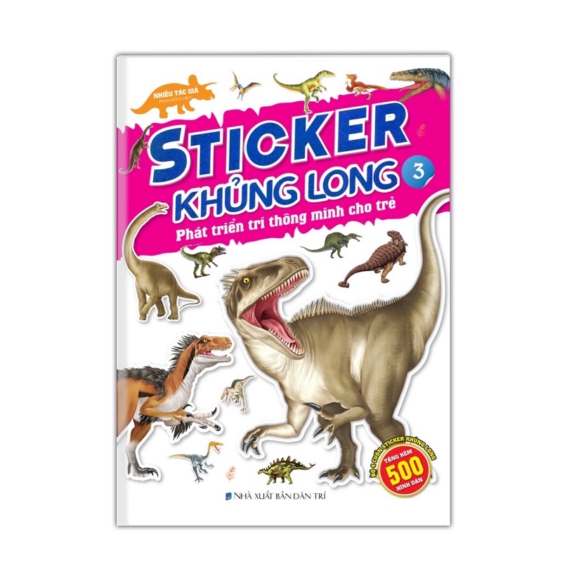 Sách.__.Sticker Khủng Long :Phát Triển Trí Thông Minh Cho Trẻ 3 ( 8 trang sticker hình dán )