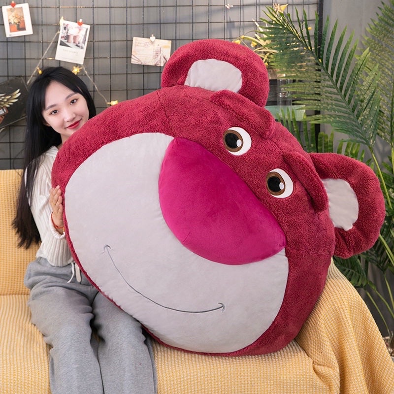 GẤU BÔNG GẤU DÂU - GỐI TỰA ĐẦU GẤU DÂU SIZE TO