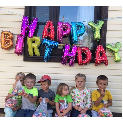 Bộ Bóng 13 chữ cái HAPPY BIRTHDAY trang trí tiệc sinh nhật đơn giản, dễ thương