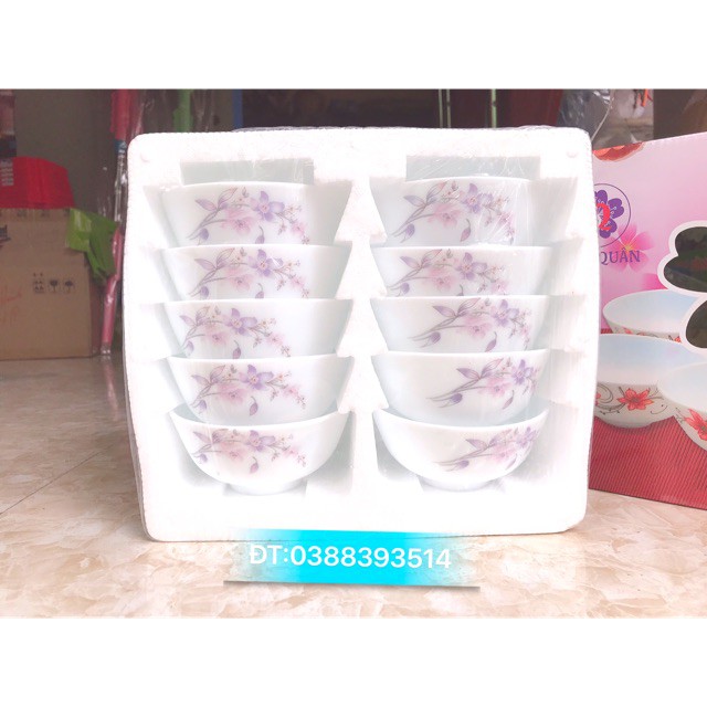 Hộp bát Ngọc thạch 10c hoa văn