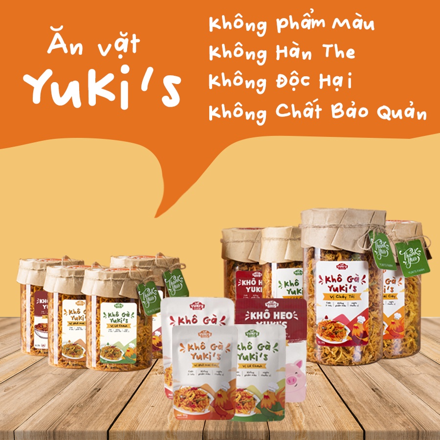 Khô Gà Lá Chanh 125g YUKI FARM - Đồ Ăn Văt Khô Gà, Khô Heo Xé Cay Siêu Ngon - Đồ ăn vặt Việt Nam Chất Lượng Cao | BigBuy360 - bigbuy360.vn