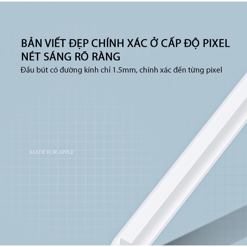 [ Tặng kèm đầu bút ] Bút cảm ứng Apple Pencil Gen 2 USAMS ZB223 - Chống chạm nhầm dành cho Ipad Pro, Ipad Air, Ipad Mini