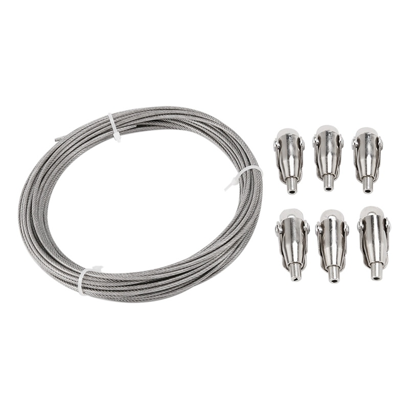 Dây Treo Rèm Cửa 10M Bằng Thép Không Gỉ Phủ PVC Tùy Chỉnh Tiện Dụng