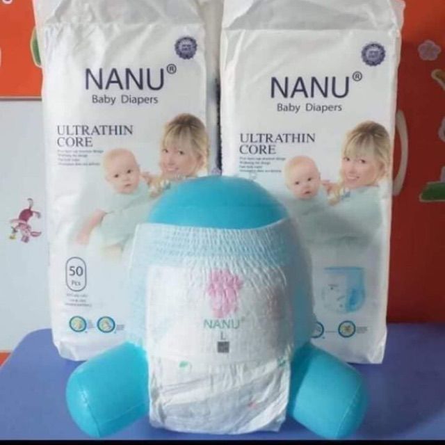 Combo 100 miếng tã bỉm dán/quần NaNu baby cho bé M100/ L100/ XL100/XXL100/XXXL100