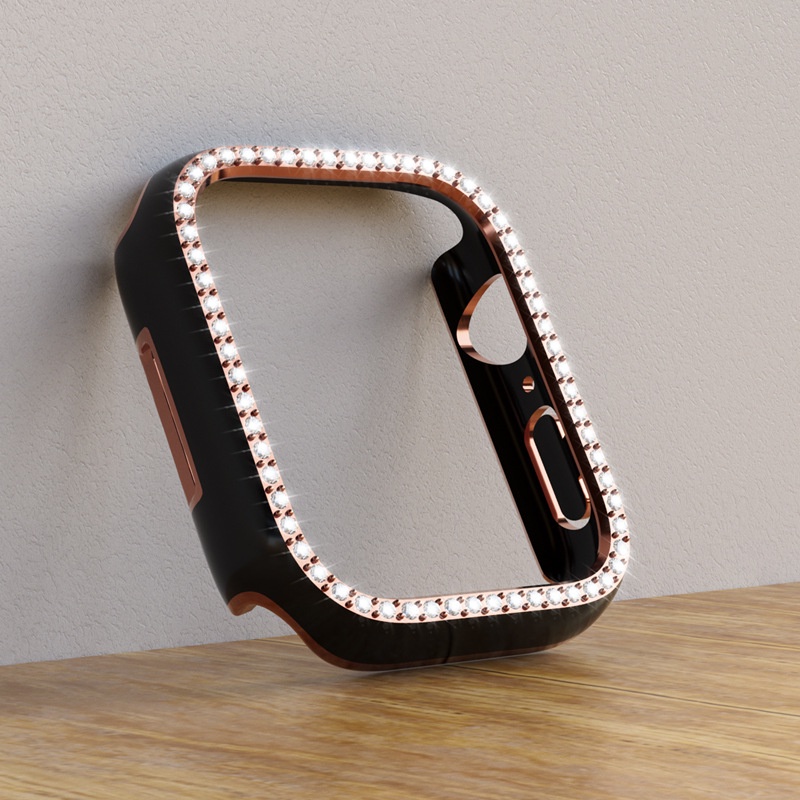 Ốp Case bảo vệ viền đính đá cho Apple Watch Series 7 (Size 41mm/45mm).