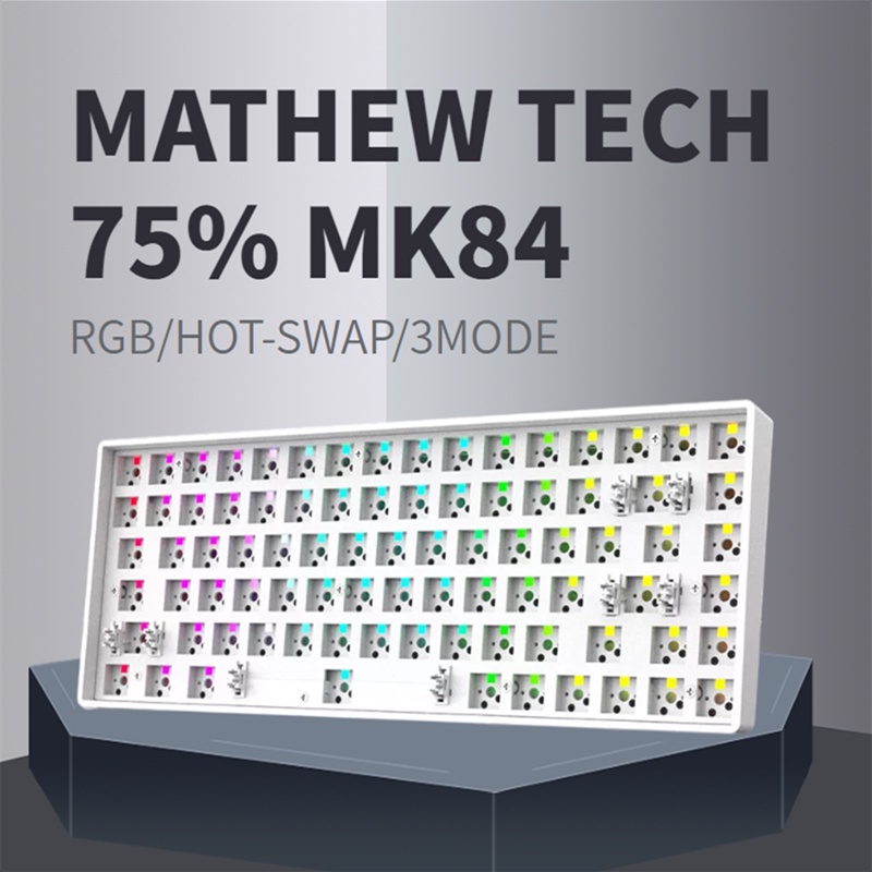 MK84 Kit Mechanical Keyboard RGB Light Bluetooth 2.4g/wired Three-mode Hot-swappable 84keys Layout