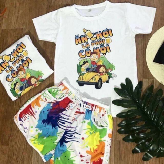 bộ đi biển cho nhóm bộ đi biển gia đình chất đẹp giá sĩ (bộ áo + quần)