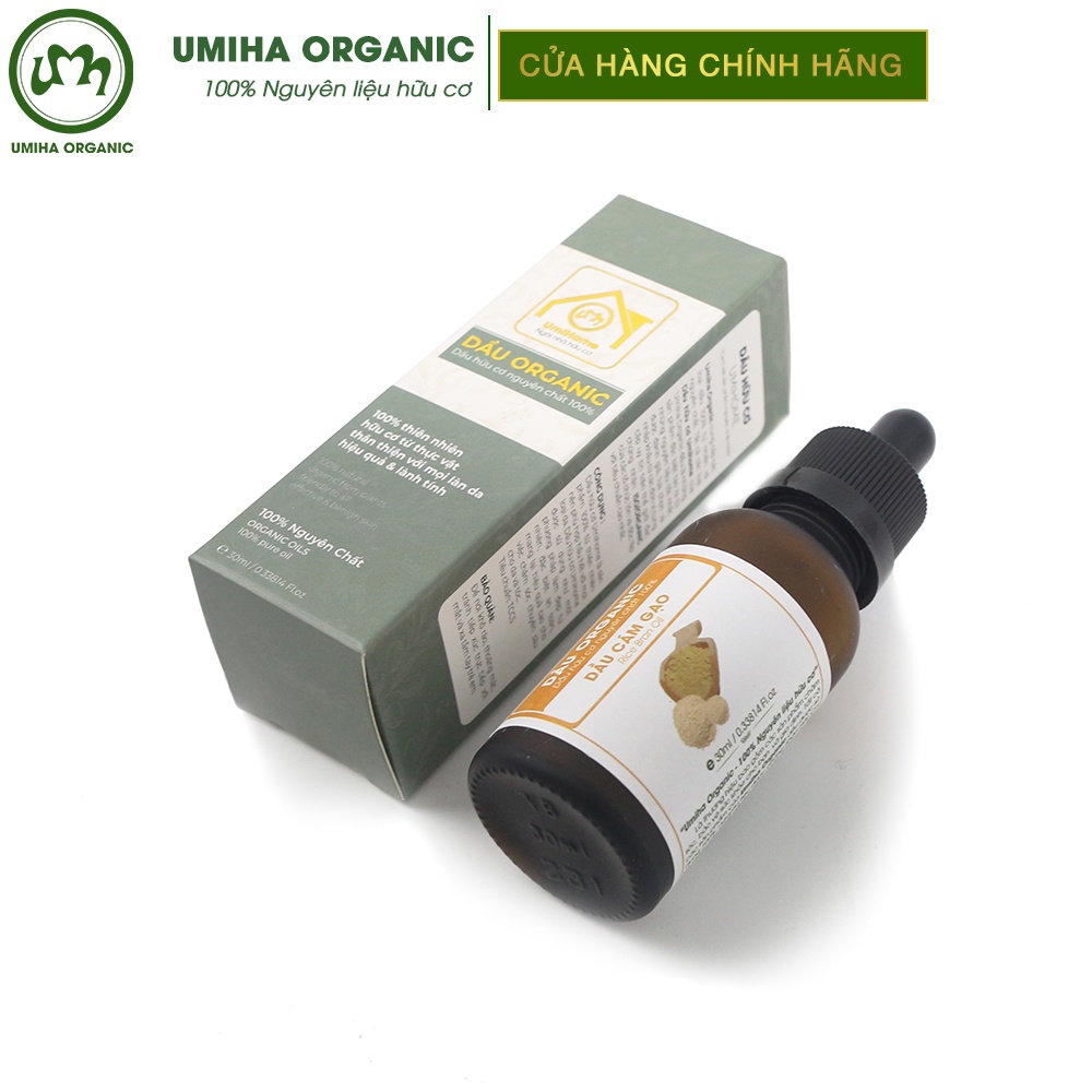 Dầu Cám Gạo Nguyên Chất Umiha 10ml | Virgin rice bran oil 100% Organic