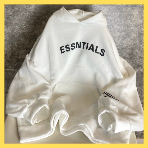 Áo hoodie ESSEN Unisex - Sweater có mũ dáng rộng tay phồng phối túi chữ in phong cách Ullzang - CHAN CHAN STORE
