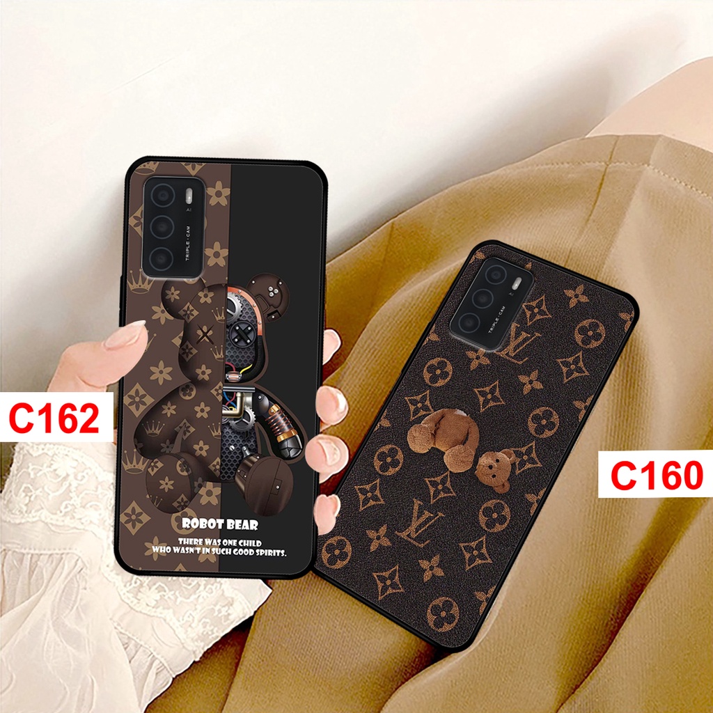 Ốp lưng Oppo A16 in hình gấu bearbrick thời trang cao cấp.