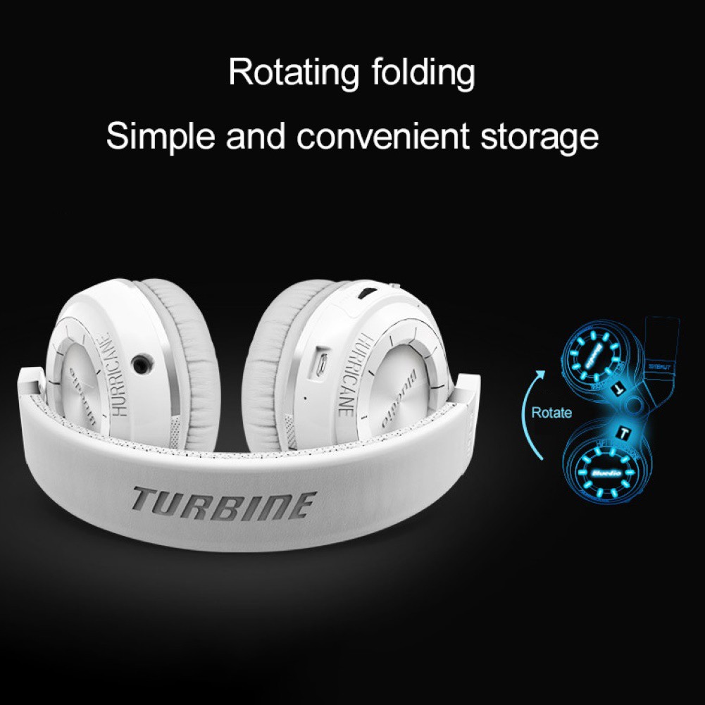 Bluedio T2+ Folding Wireless Bluetooth 5.0 Headphone Over-Ear Heavy Bass Headset