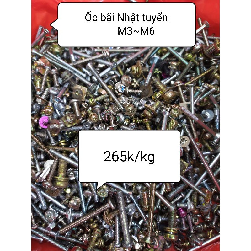 Ốc M2,M3,M4,M5 Lựa bãi Nhật chuyên Ráp máy