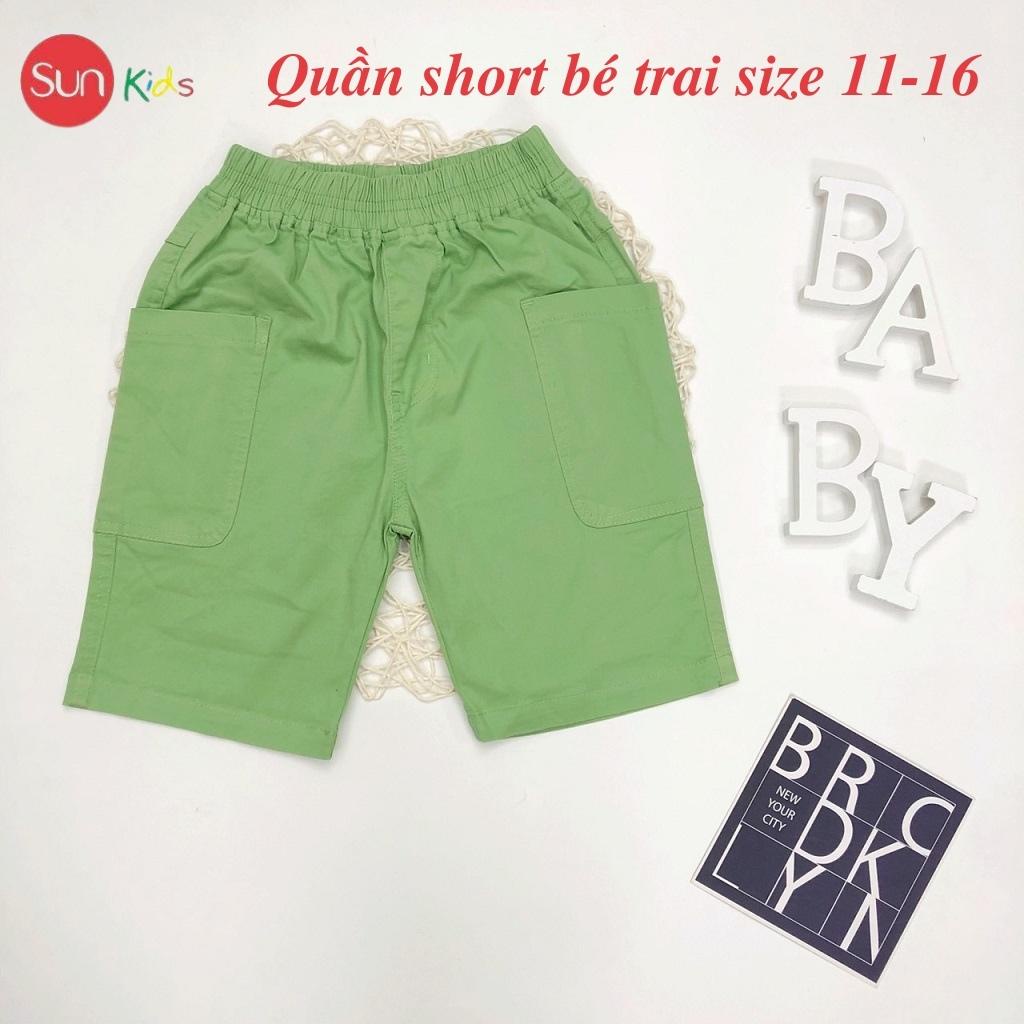 Quần short bé trai, quần sooc cho bé chất kaki mềm mát, nhiều màu, size 11-16 - SUNKIDS1