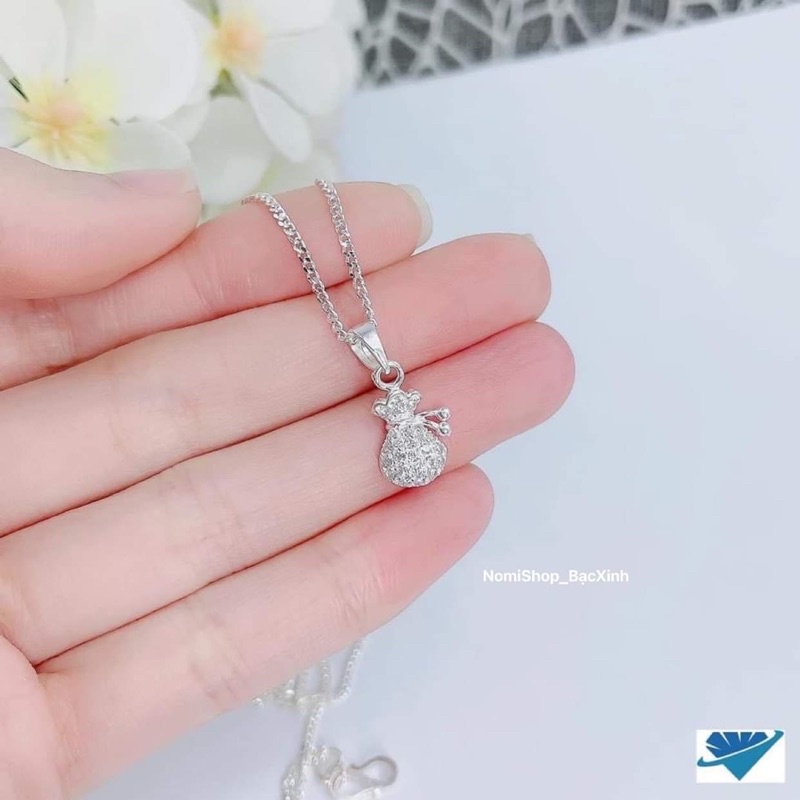 Set Bạc túi tiền xinh, gắn đá lấp lánh may mắn tài lộc Mainomi Shop Bạc Xinh