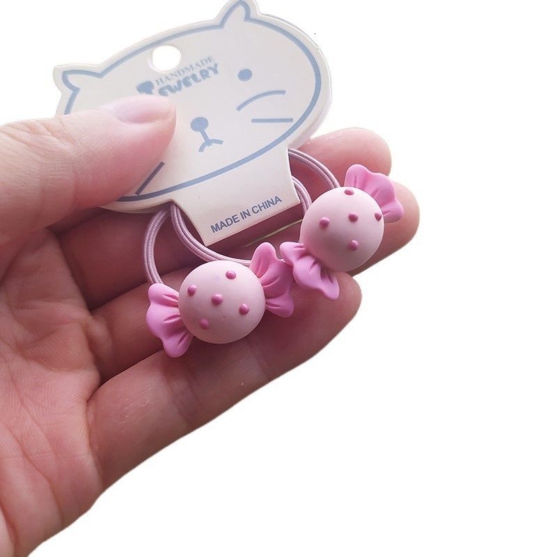 Set 2 Dây Cột Tóc Co Giãn Màu Sắc Ngọt Ngào Dễ Thương Cho Bé Gái