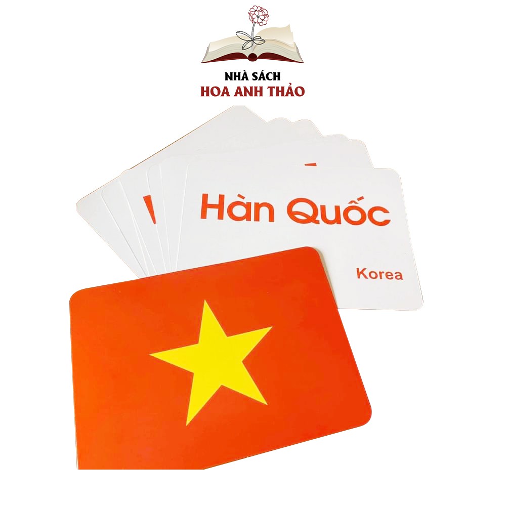 Bộ thẻ thông minh Flashcard Thế giới xung quanh Việt Hà khổ A5 song ngữ Anh Việt phương pháp Glenn Doman