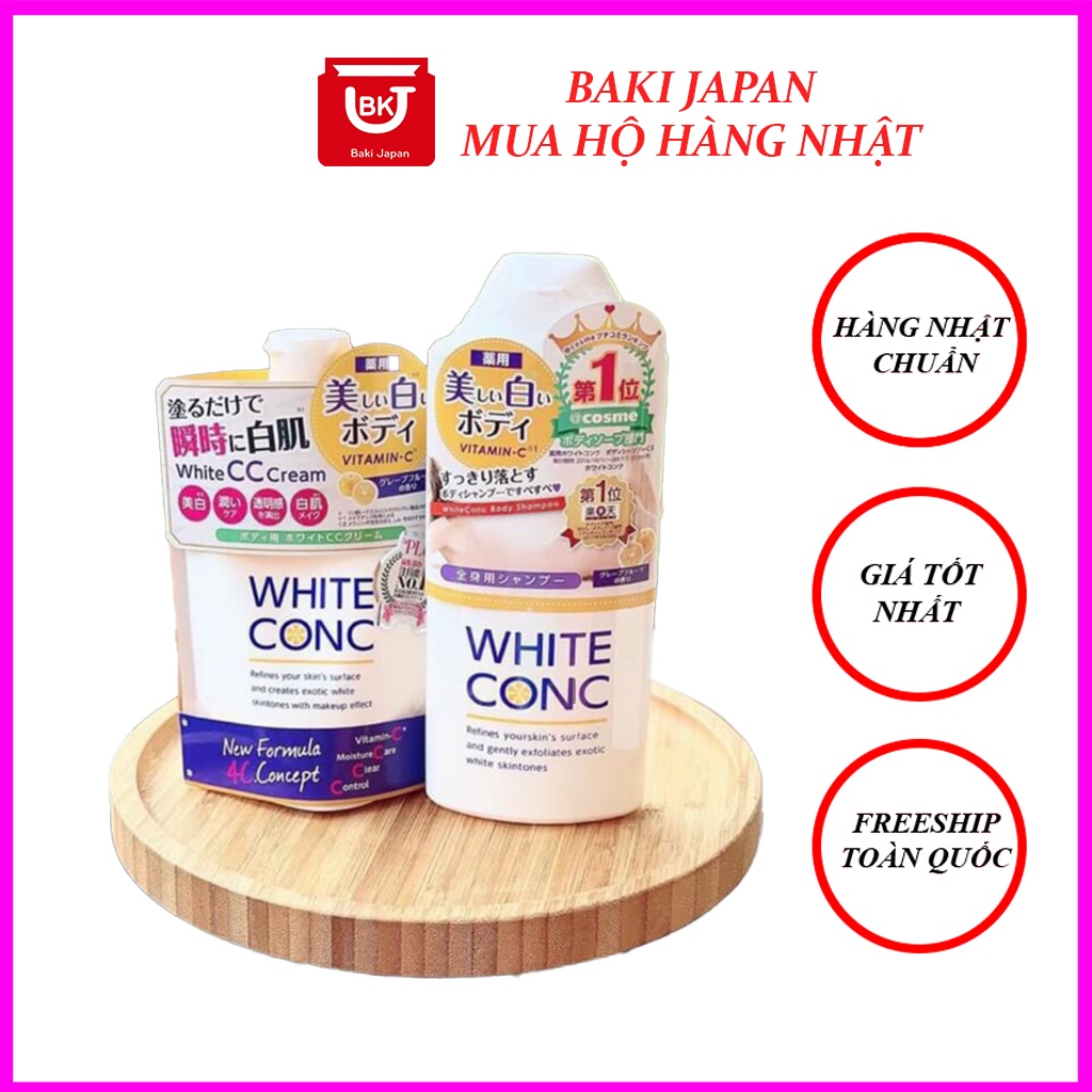 Sữa dưỡng thể trắng da mềm mịn da White Conc Nhật bản