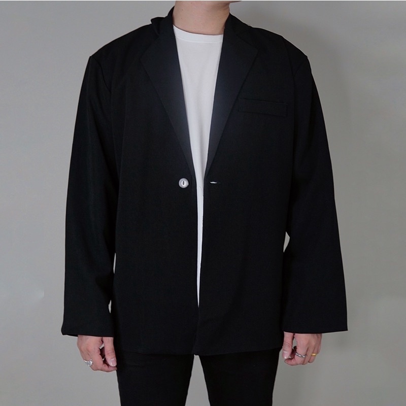 Áo khoác blazer đen dáng dài BIGSIZE phong cách Hàn Quốc lịch lãm sang trọng chất liệu tuyết mưa cao cấp có size lớn