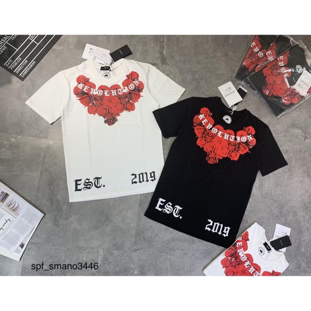 Áo phông T-shirt nam nữ hoa hồng Đỏ-Đen in 3D siêu chất(from lên dáng cực phẩm) TD xịn