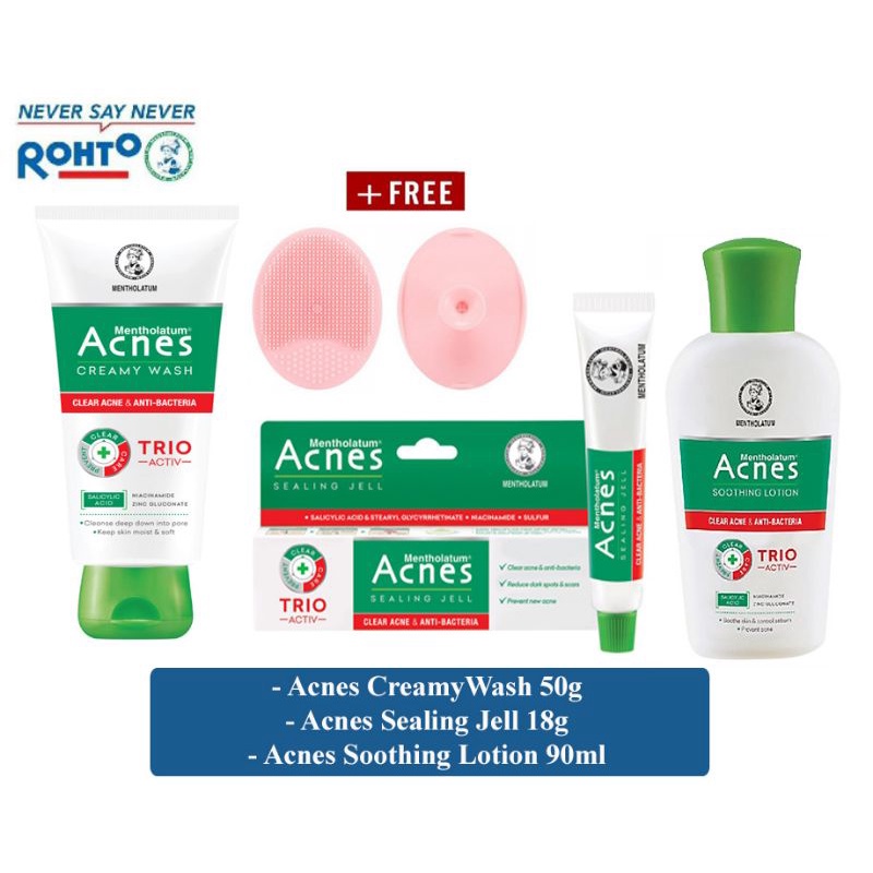 BỘ ACNES NGỪA MỤN TRIO - ACTIV (3+1)