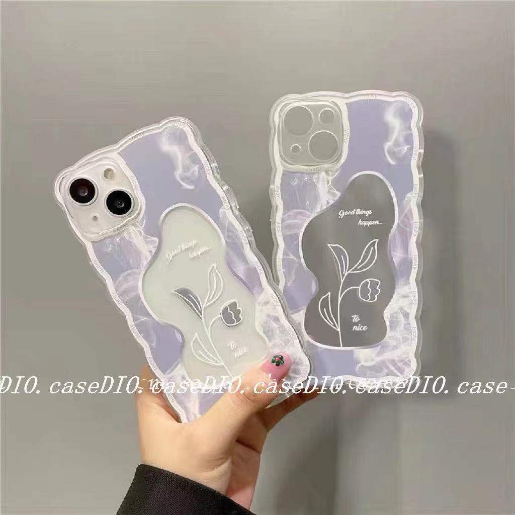 Ốp Điện Thoại TPU Mềm Họa Tiết Lá Xanh Xám Cho IPhone 13 12 Mini 11 Pro X XR XS Max SE 2020 6 6S 7 8 Plus