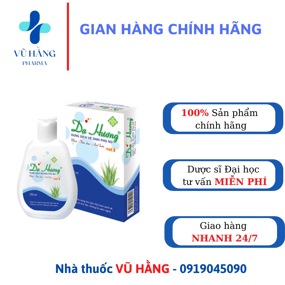 Dung dịch vệ sinh phụ nữ Dạ hương 100ml  đủ màu