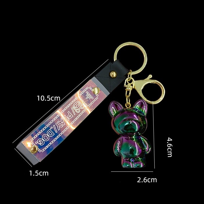 Móc khóa hình chú cún hoạt hình bằng acrylic nhiều màu sắc dễ thương