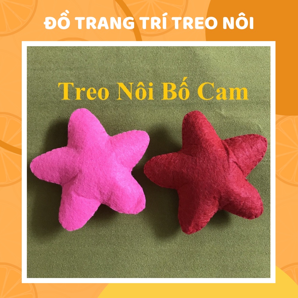 Đồ Trang Trí Treo Nôi Hình Ngôi Sao Nhỏ Màu Đỏ Hồng Xinh Xắn Đáng Yêu Dành Cho Bé