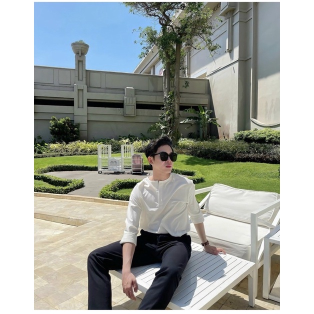Sơmi đi biển nút trụ 3 màu