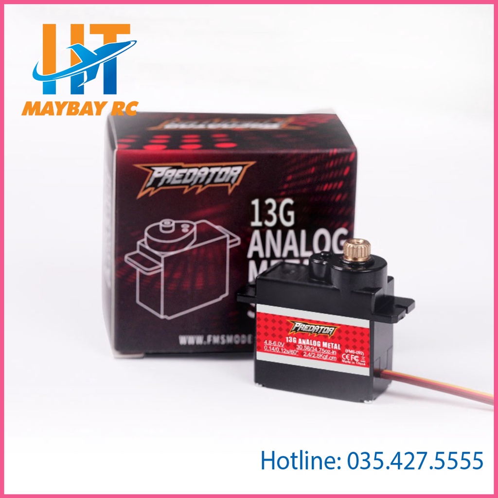 Servo FMS Predator 13g Analog nhông kim loại siêu xịn cho máy bay rc