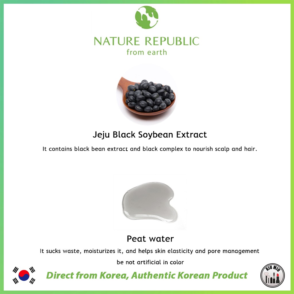 Dầu Gội Đầu Chiết Xuất Đậu Đen NATURE REPUBLIC Chống Rụng Tóc