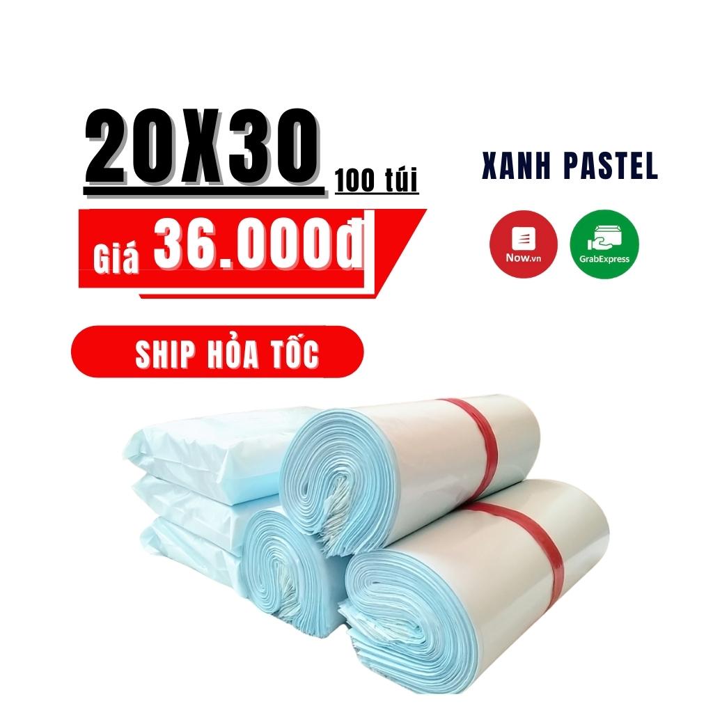 Túi gói hàng niêm phong 20x30 cuộn 100 túi có sẵn keo dán tự dính