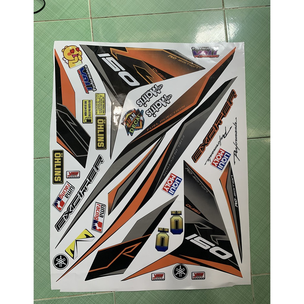 Tem exciter 150 cam đen 2019