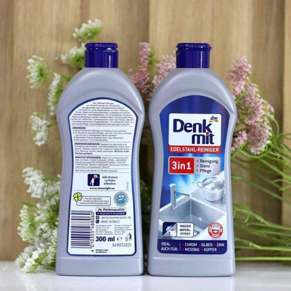Dung dịch tẩy rửa inox Denkmit 3 in 1 300ml