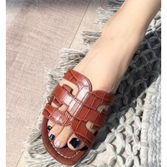 Sam Edelman Dép Da Bò Đế Mềm Phẳng Thời Trang Mùa Hè Chất Lượng Cao Cho Nữ