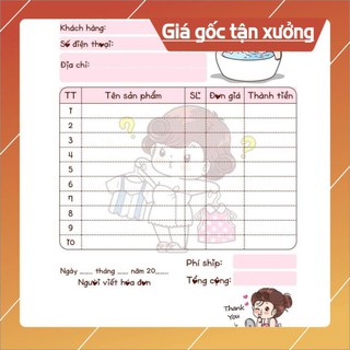 Hoá đơn bán hàng 1 liên cuốn lớn cuốn 100 tờ
