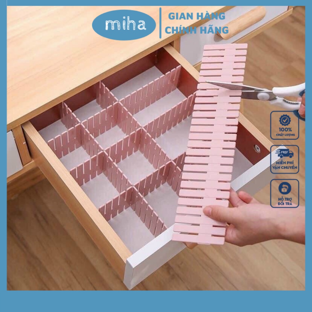 Bộ 4 thanh chia ngăn kéo tủ có thể điều chỉnh được