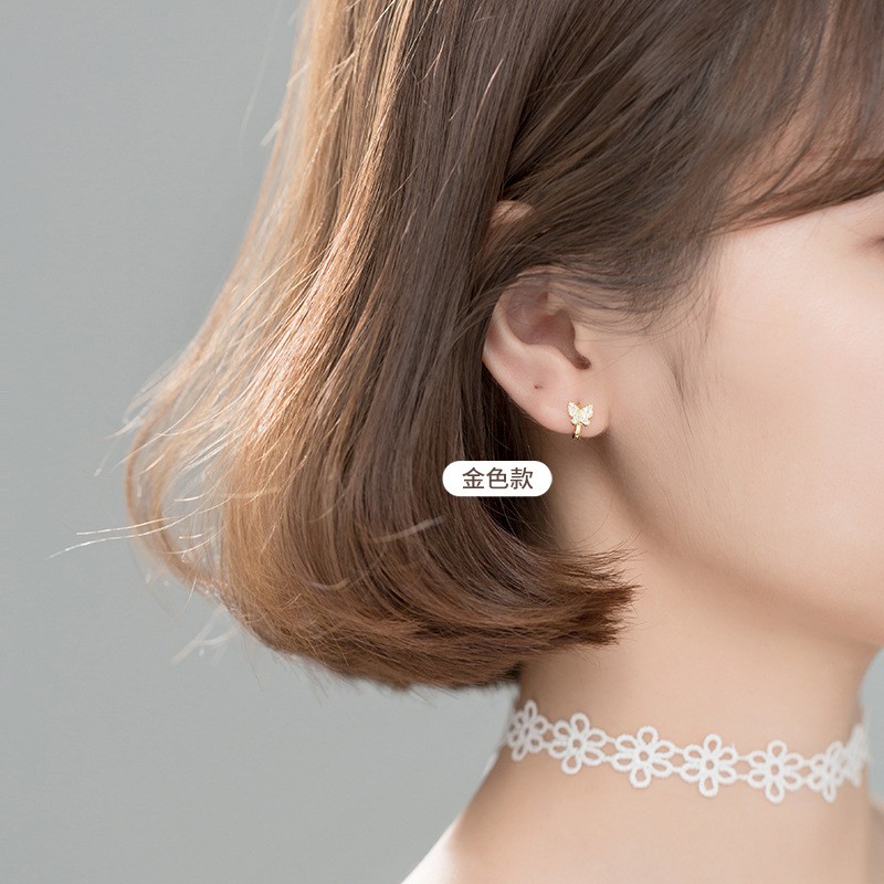 Khuyên tai bạc Ý s925 cánh bướm nhỏ xinh G6879 - AROCh Jewelry