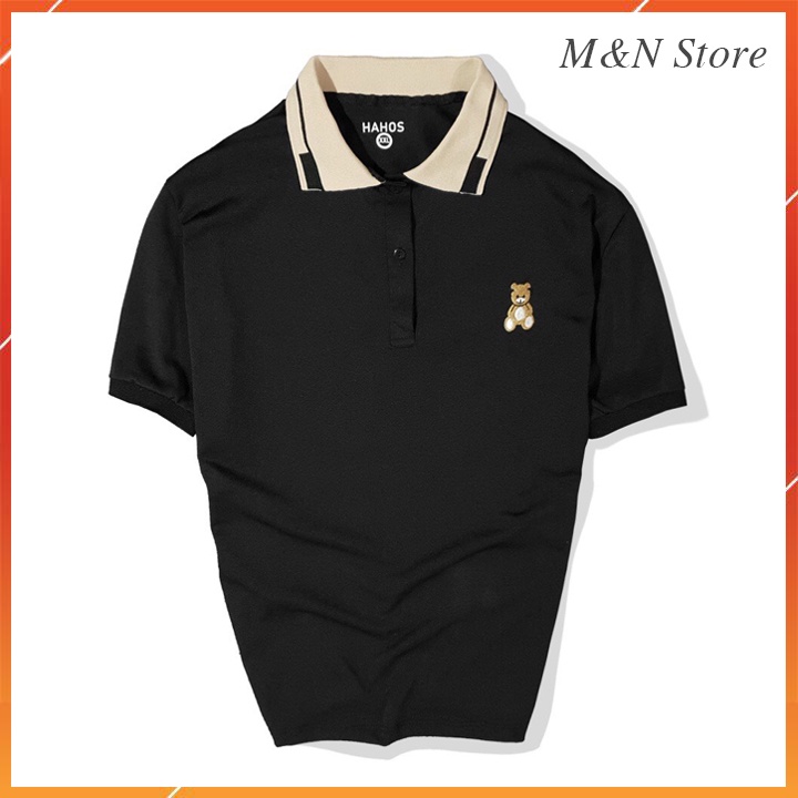 Áo Polo nam, áo thun nam HAHOS vải cotton cá sấu thêu logo gấu cao cấp ( ẢNH THẬT)