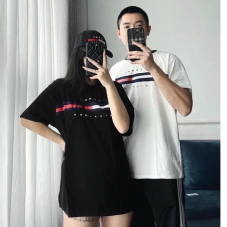 Áo Thun Tommy áo đôi siêu hot, chất vải thun lạnh thoáng mát, Áo Phông Unisex Nam Nữ