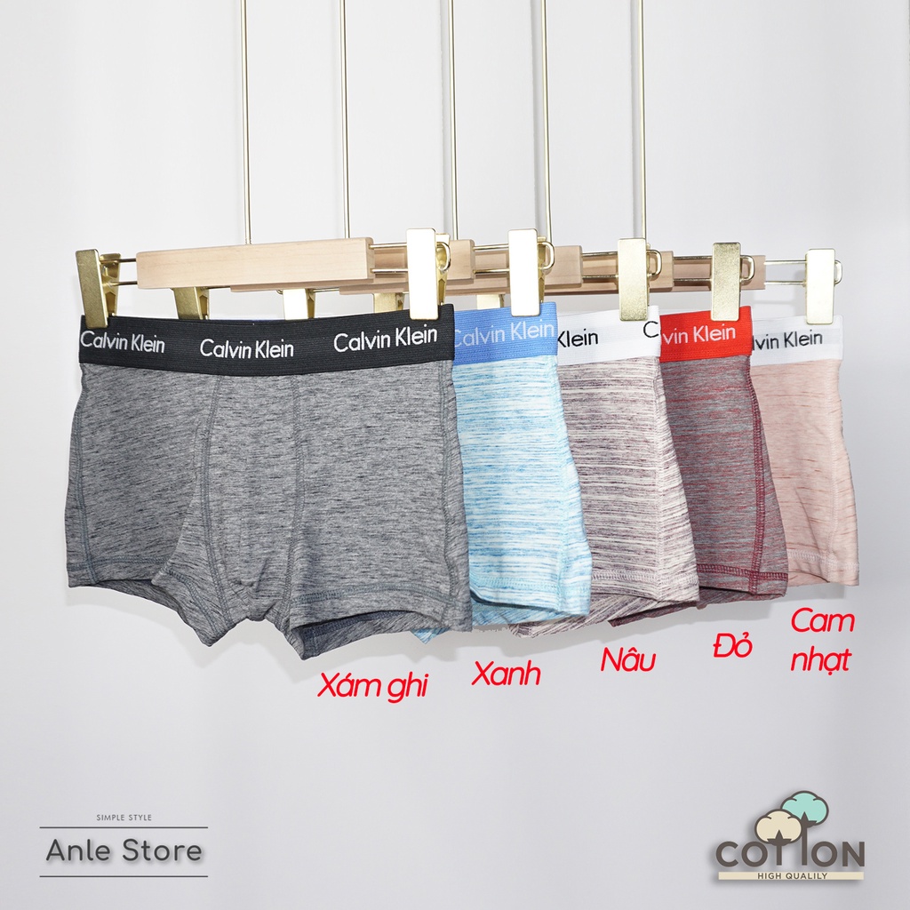 Hộp 5 Quần Lót BOXER Nam Low Rise Trunk COTTON Elastane co dãn 4 chiều - Sịp ĐÙI nam Hàng Hãng USA - BXAEX