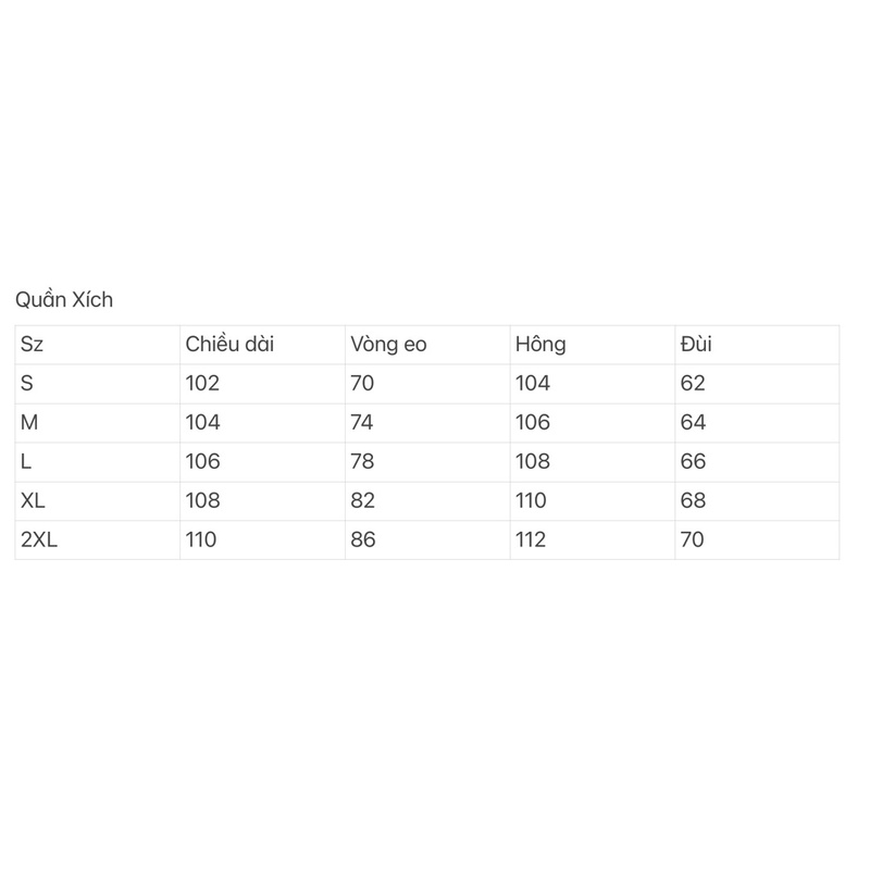 Quần dây xích Nam nữ