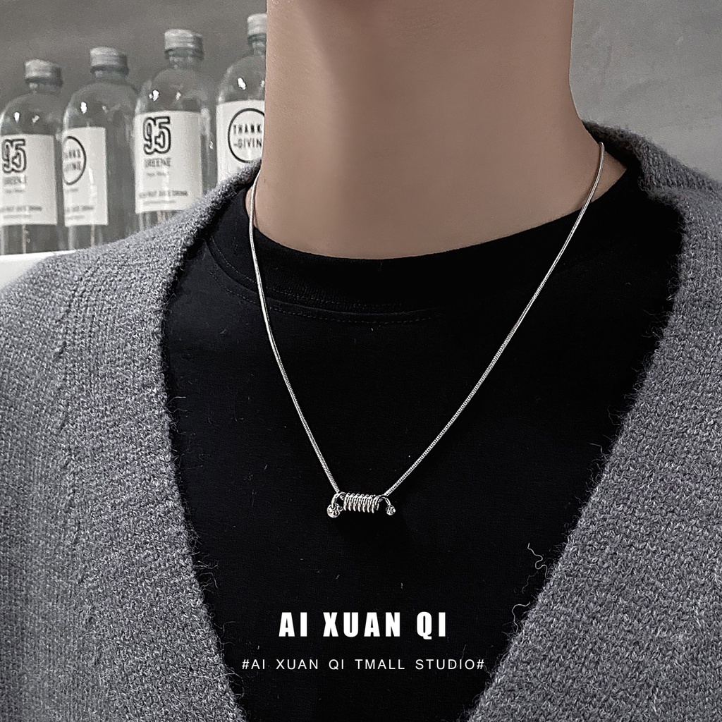 Vòng cổ Thép Titan Mặt Hình Xương Rắn Thời Trang Cao Cấp Cho Nam