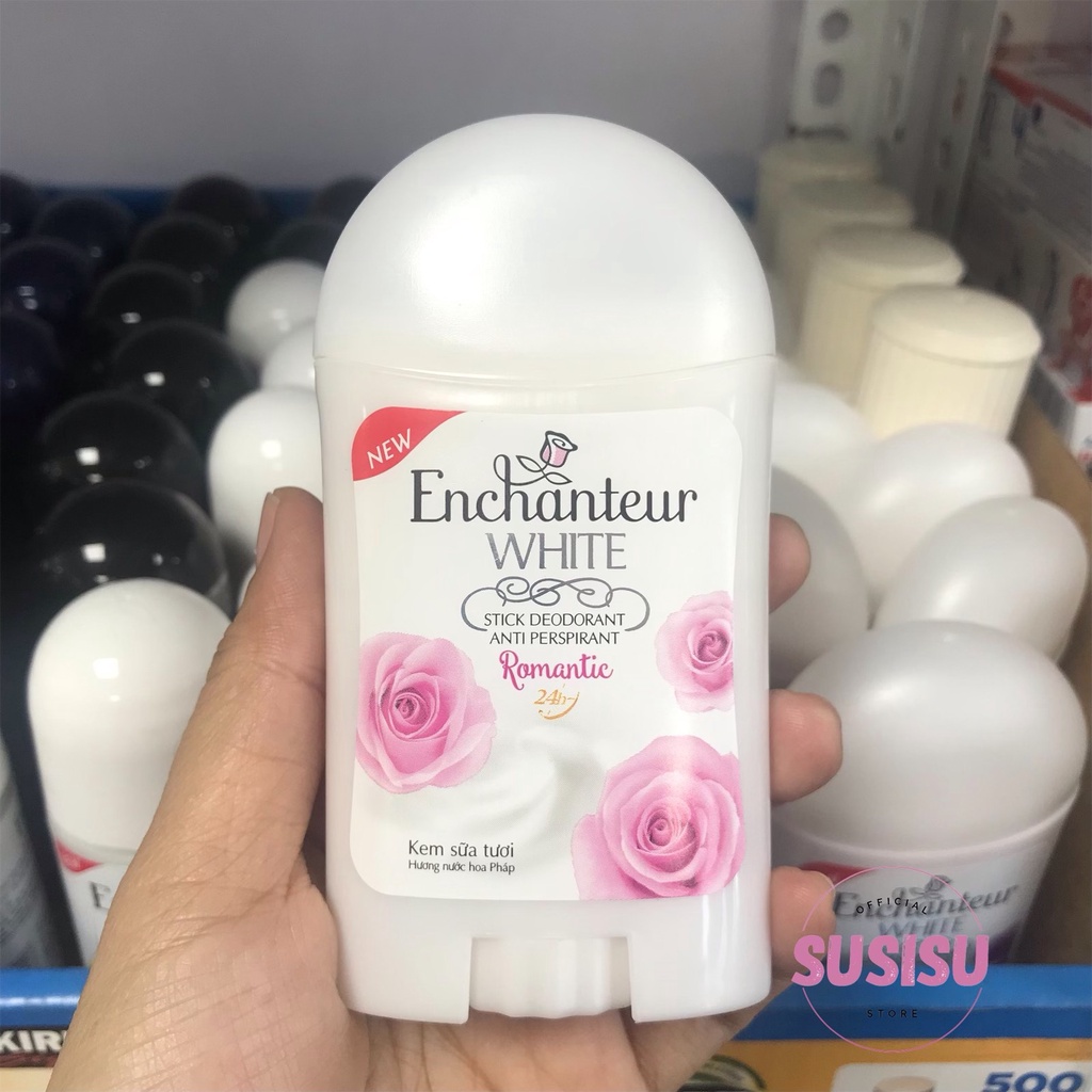 Lăn khử mùi trắng da hương nước hoa ENCHANTEUR Charming/Romantic/Sensation/Magic 40g/ Phấn thơm Enchanteur