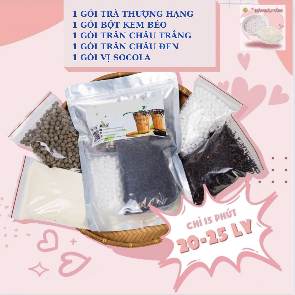 Set Nguyên Liệu Trà Sữa Socola