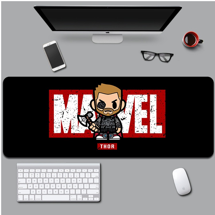 Miếng Lót Chuột Lớn Marvel Kích Thước 80x30cm Decor Trò Chơi Máy Tính Văn Phòng