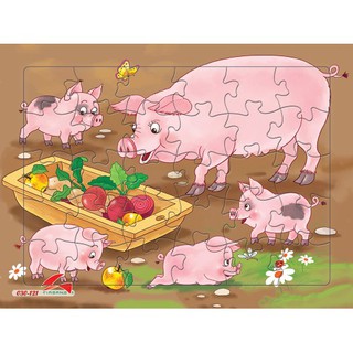 Tranh xếp hình Tia Sáng 30 mảnh - Vui đùa bên mẹ - MSP: 030-121