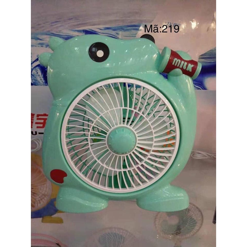 Quạt mini hình thú để bàn cắm điện văn phòng, Quạt văn phòng để bàn mini hình thú cắm điện