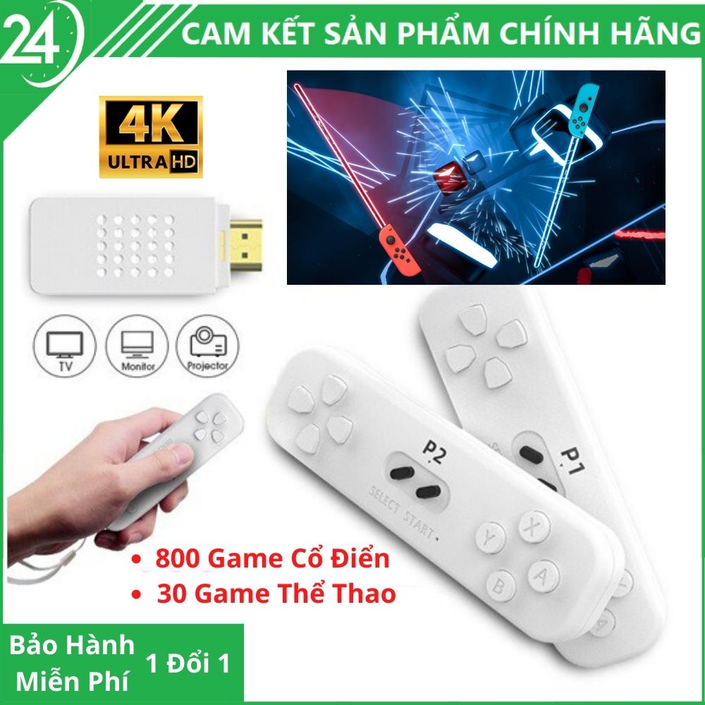 Máy chơi game cầm tay 830 trò không dây thể thao stick 4k, Trò chơi sport + trò chơi cổ điển + chém hoa quả + chạy bộ